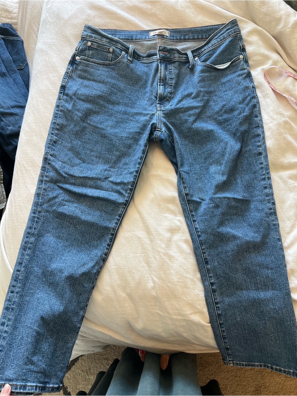 Madewell Perfect Vintage midrise Straight-Leg Blue Jeans